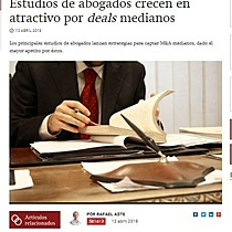 Estudios de abogados crecen en atractivo por deals medianos